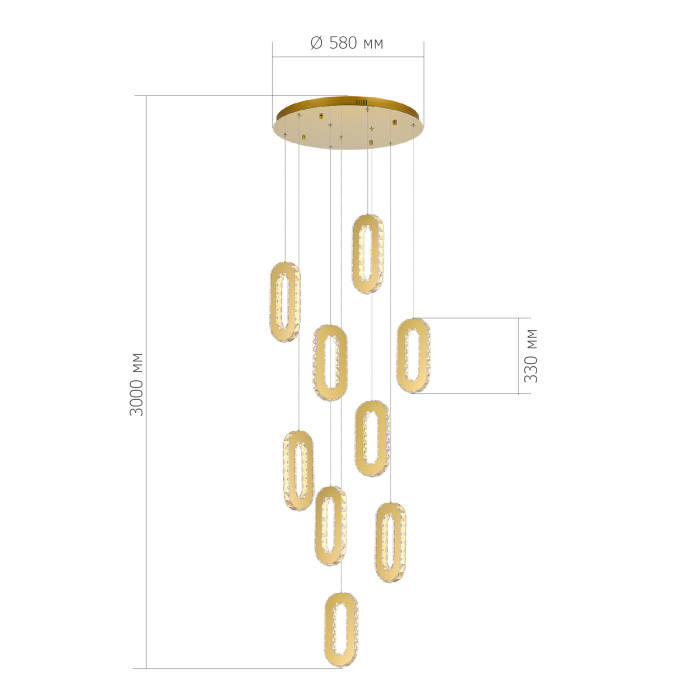 Подвесной светильник ST LUCE ALLUNGO SL6506.203.09