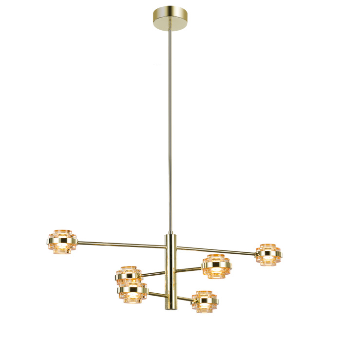 Люстра на штанге Delight Collection Indiana MX22030002-6A gold/champagne