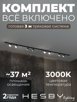 Комплект трековый Hesby Lighting Skylite №13 HSBL_kompl_S013_NI3B3K