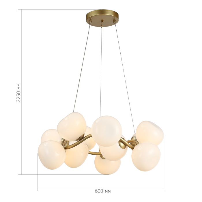 Светильник подвесной ST-Luce Латунь/Белый G9 12*5W 4000K SL1519.303.12