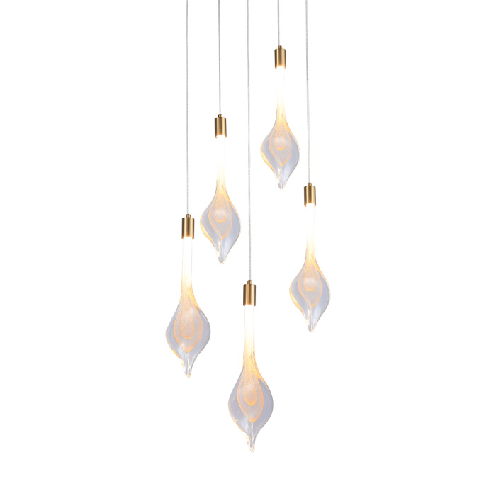 Подвесной светильник Delight Collection P98066 P98066-5 antique brass