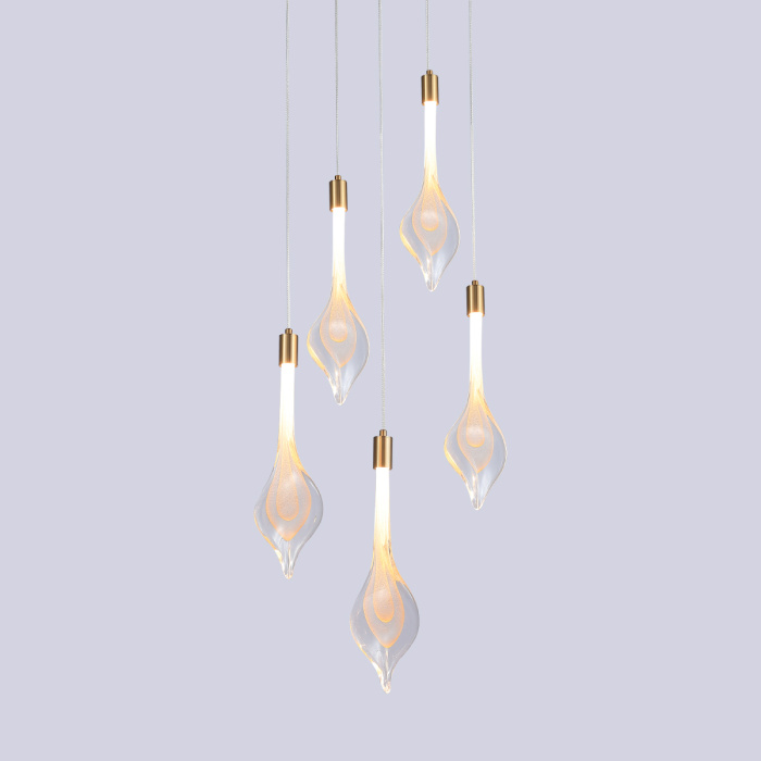 Подвесной светильник Delight Collection P98066 P98066-5 antique brass