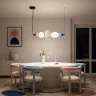 Светильник подвесной ST-Luce черный/синий, желтый, розовый, опаловый LED 1*18W 3000K SL6134.423.01