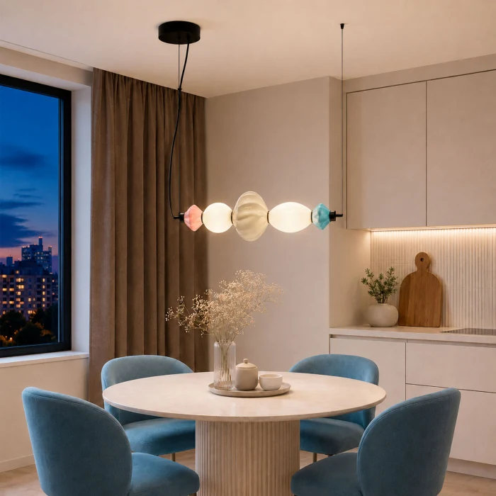 Светильник подвесной ST-Luce черный/синий, желтый, розовый, опаловый LED 1*18W 3000K SL6134.423.01
