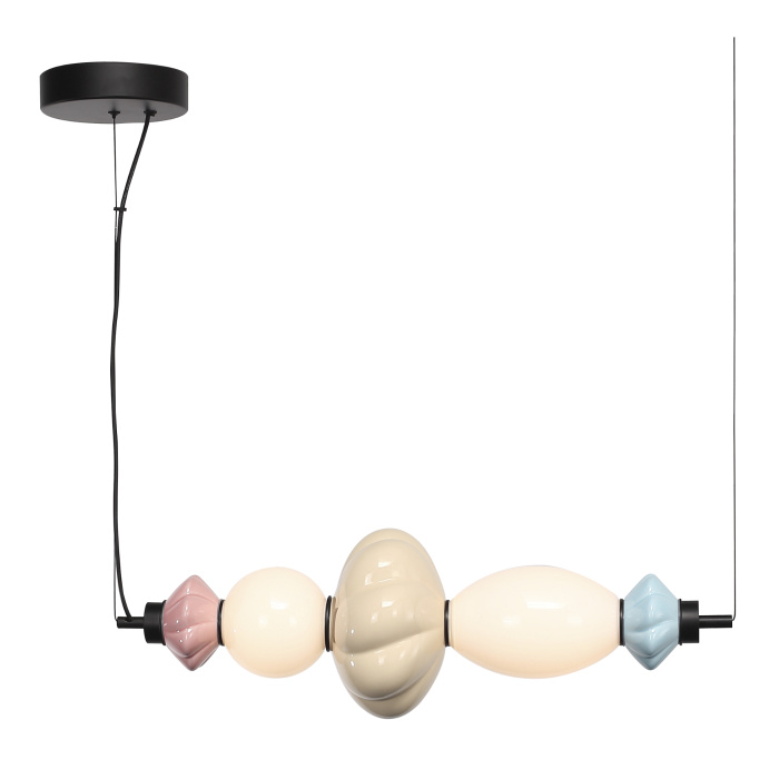 Светильник подвесной ST-Luce черный/синий, желтый, розовый, опаловый LED 1*18W 3000K SL6134.423.01