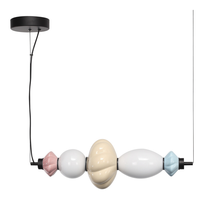 Светильник подвесной ST-Luce черный/синий, желтый, розовый, опаловый LED 1*18W 3000K SL6134.423.01