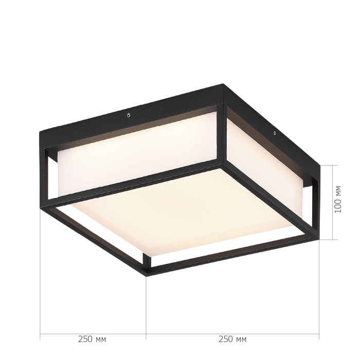 Светильник уличный потолочный ST-Luce черный/белый LED 1*20W 3000K/4000K/5000K SL9517.402.01
