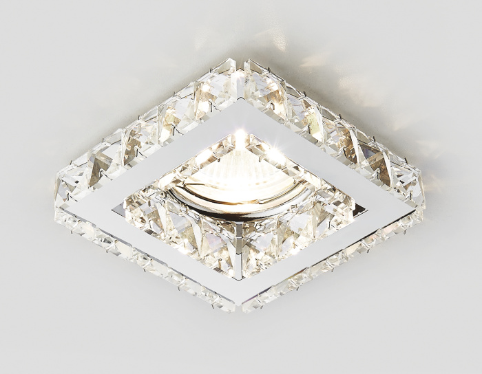 Встраиваемый точечный светильник MR16 с хрусталем Ambrella light K110 CL/CH