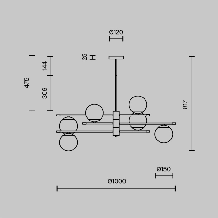 Подвесной светильник Maytoni Nostalgia MOD048PL-06G