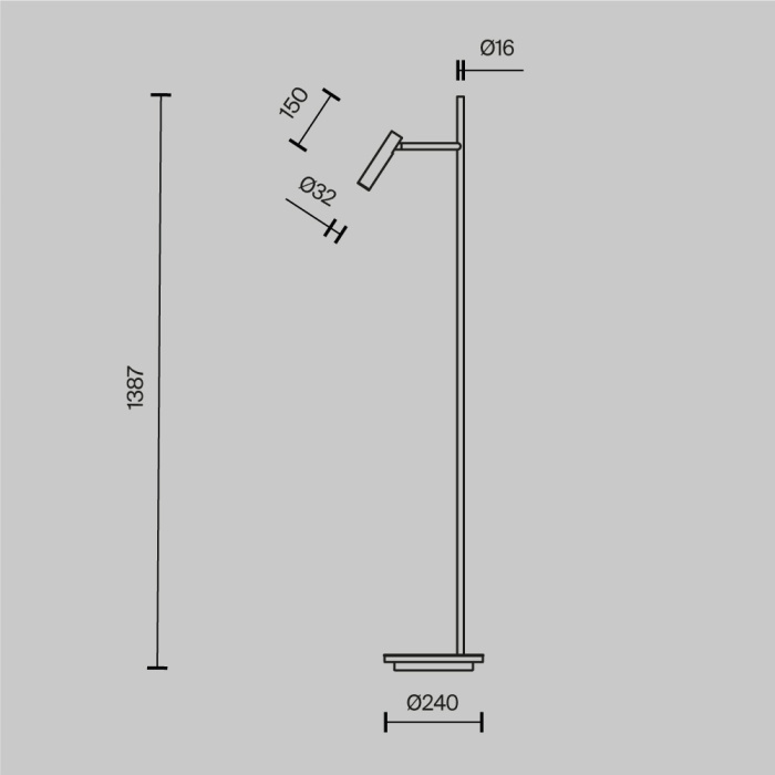 Торшер Maytoni Estudo Z010FL-L8B3K
