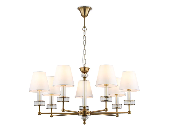 Подвесная люстра с абажурами и хрусталем AMBRELLA light LH71023