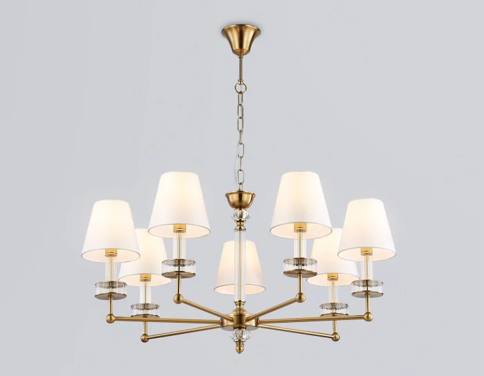 Подвесная люстра с абажурами и хрусталем AMBRELLA light LH71023