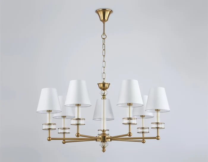 Подвесная люстра с абажурами и хрусталем AMBRELLA light LH71023