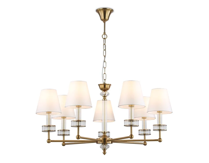 Подвесная люстра с абажурами и хрусталем AMBRELLA light LH71023