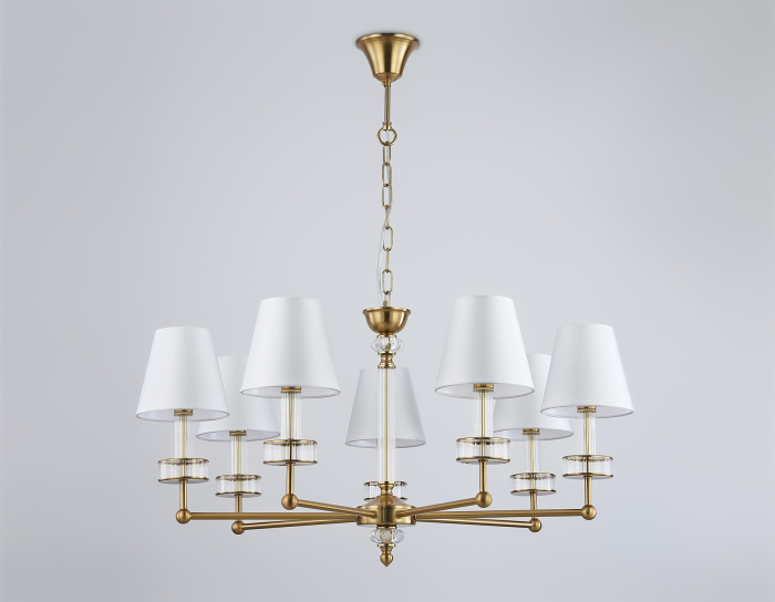 Подвесная люстра с абажурами и хрусталем AMBRELLA light LH71023