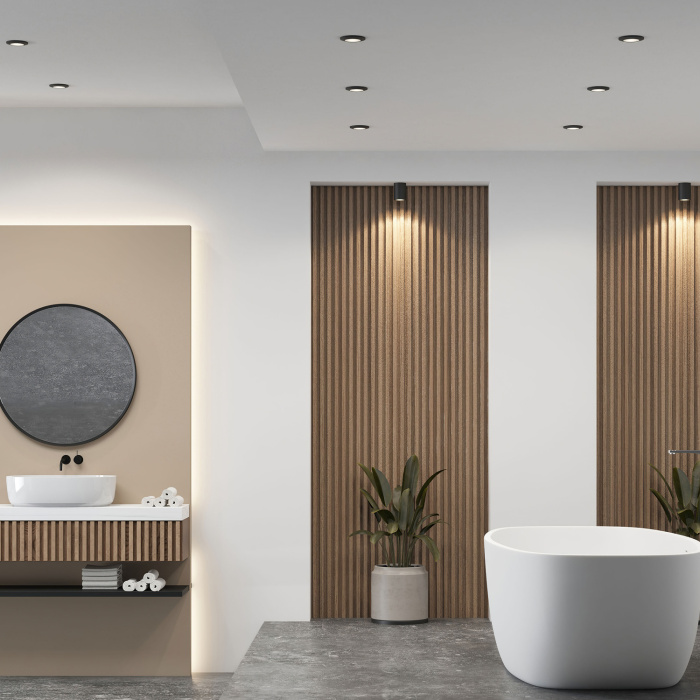 Влагозащищенный светильник Denkirs FACET DK3016-BK