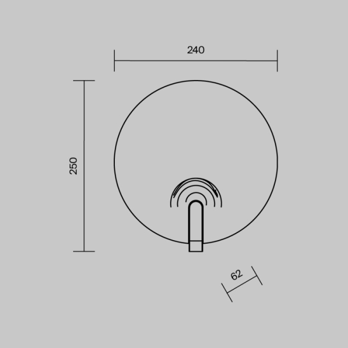 Настенный светильник Maytoni Modern MOD481WL-L8BS3K