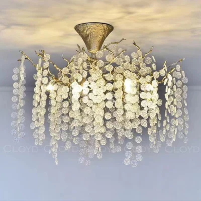 Люстра Cloyd HAOMA C8 / выс. 50 см - латунь (арт.11109)