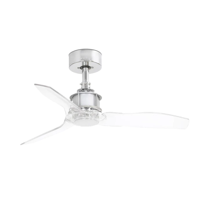 Вентилятор без света JUST FAN Chrome/transparent ceiling fan 91cm