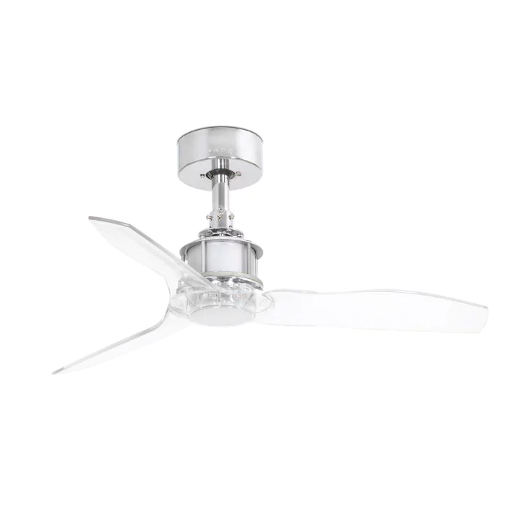 Вентилятор без света JUST FAN Chrome/transparent ceiling fan 91cm