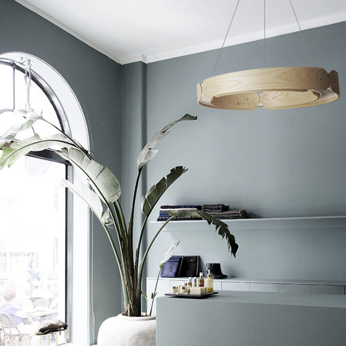 Подвесной кольцевой светильник RANGE 1 D55 Light wood ImperiumLoft