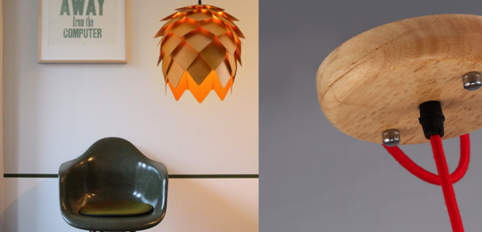 Подвесной светильник Crimea Pine Cone natural wood D40 ImperiumLoft