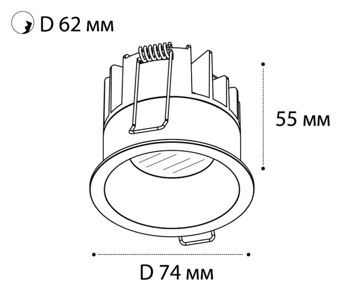 Светильник встраиваемый Italline DL 3241 black