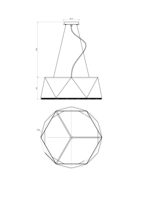 Люстра подвесная Lucia Tucci MOON 4670.9 black