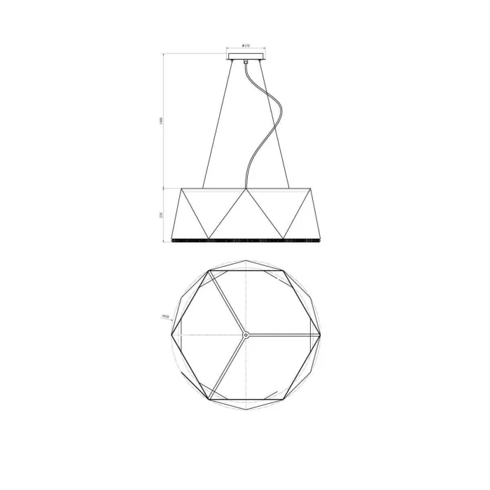 Люстра подвесная Lucia Tucci MOON 4670.9 black