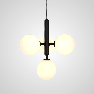 Подвесной светильник RAFFIN 4 White Black ImperiumLoft