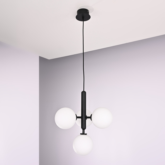 Подвесной светильник RAFFIN 4 White Black ImperiumLoft