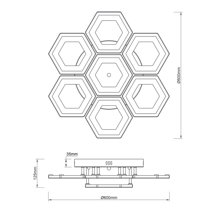 Потолочный светильник HEXAGON ESCADA 10204/7LED