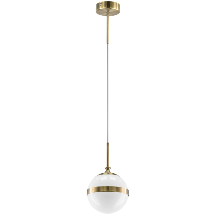 813111 (MD1803-1EB) Подвес GLOBO 1х40W  E14 electroplating bronze/white (в комплекте)