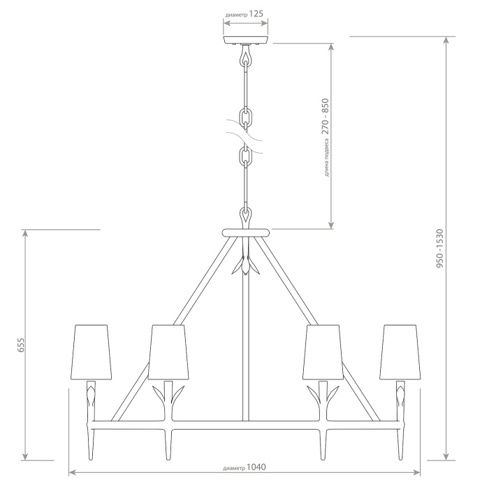 Подвесная люстра Covali APL-10358