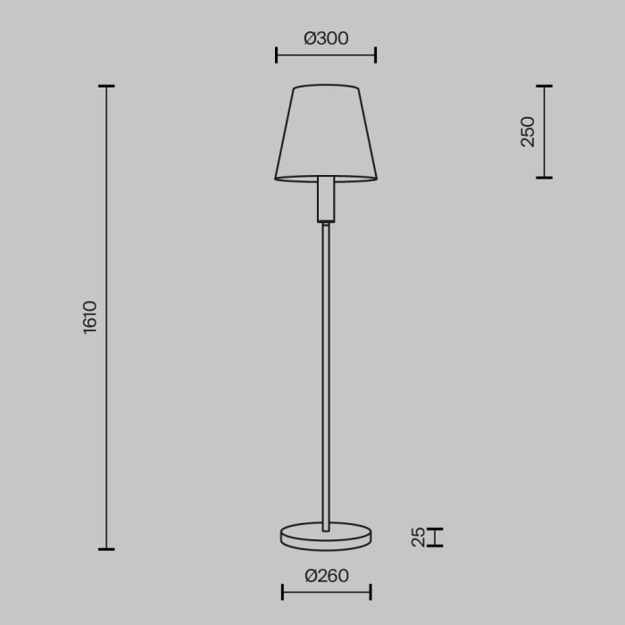 Торшер Maytoni Lira MOD483FL-01BS
