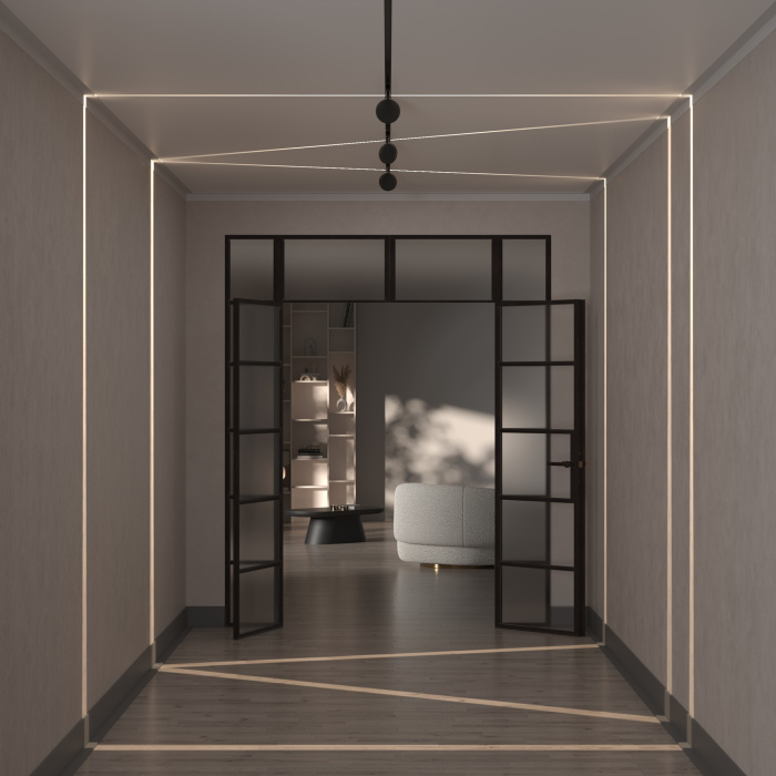 Трековый светильник Maytoni Outline TR090-2-6W4K-B