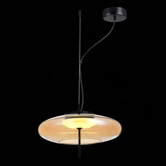 Подвес ST-Luce Черный/Янтарный LED 1*15W 3000K SL6500.413.01