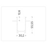 Шинопровод встраиваемый под ГКЛ 12,6мм Magnetic 220V IP20 2000*62.5*56 Ambrella light GL1010