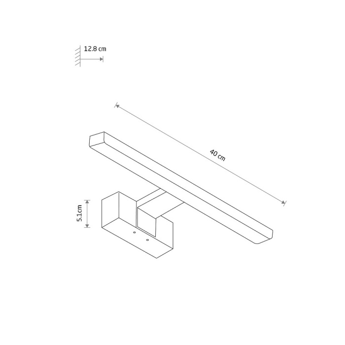 Подсветка для зеркал Nowodvorski Cezanne Led S White 10672