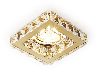 Встраиваемый точечный светильник MR16 с хрусталем Ambrella light K110 CL/G