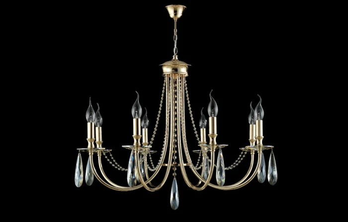 Люстра Crystal Lux VICTORIA SP8 GOLD/AMBER