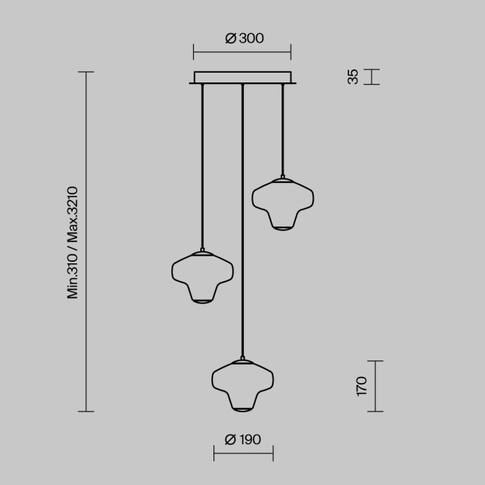 Подвесная люстра Maytoni Sirocco MOD359PL-L17BS3K