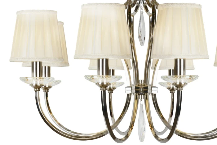 Подвесная люстра iLamp Charm P2508-8 Никель+беж