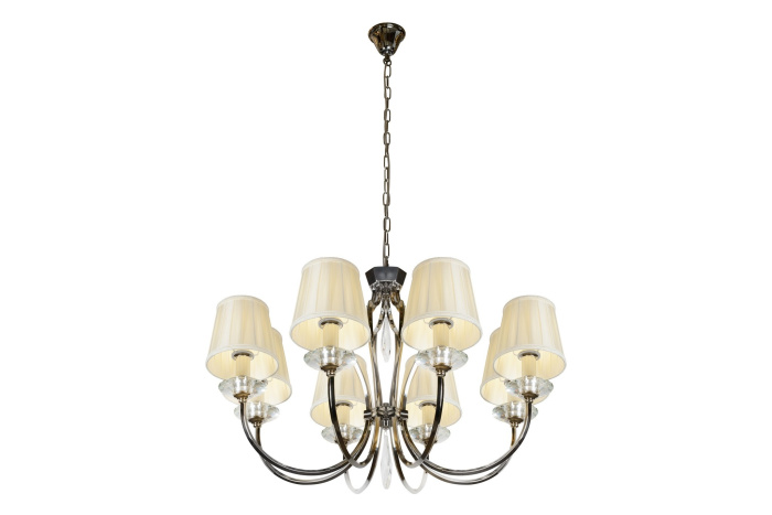 Подвесная люстра iLamp Charm P2508-8 Никель+беж