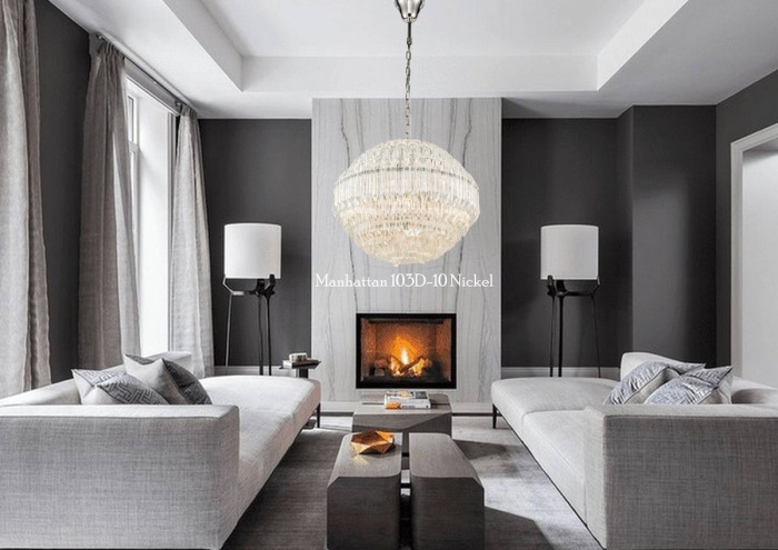 Подвесная люстра iLamp Manhattan 103D-10 Nickel