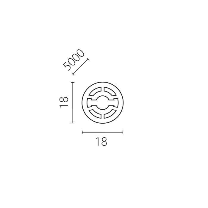 Силиконовый профиль-трубка PROFILED 5м/упак D18 д/LED ленты Profiled 441805