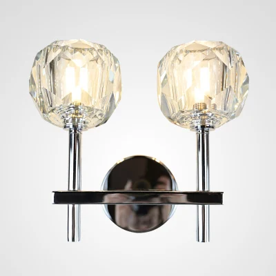 Бра Boule de Cristal Double Sconce Chrome ImperiumLoft