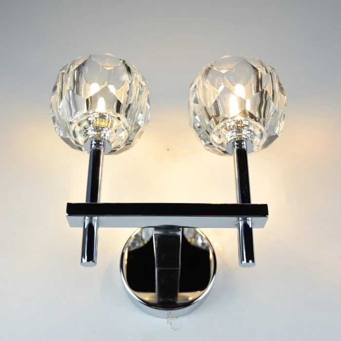 Бра Boule de Cristal Double Sconce Chrome ImperiumLoft