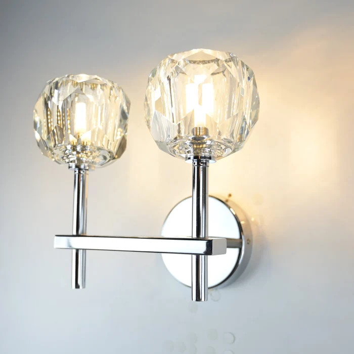 Бра Boule de Cristal Double Sconce Chrome ImperiumLoft