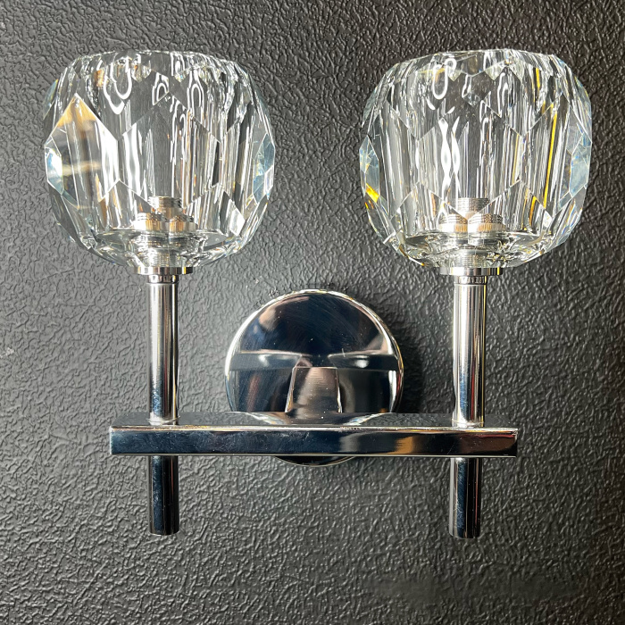 Бра Boule de Cristal Double Sconce Chrome ImperiumLoft